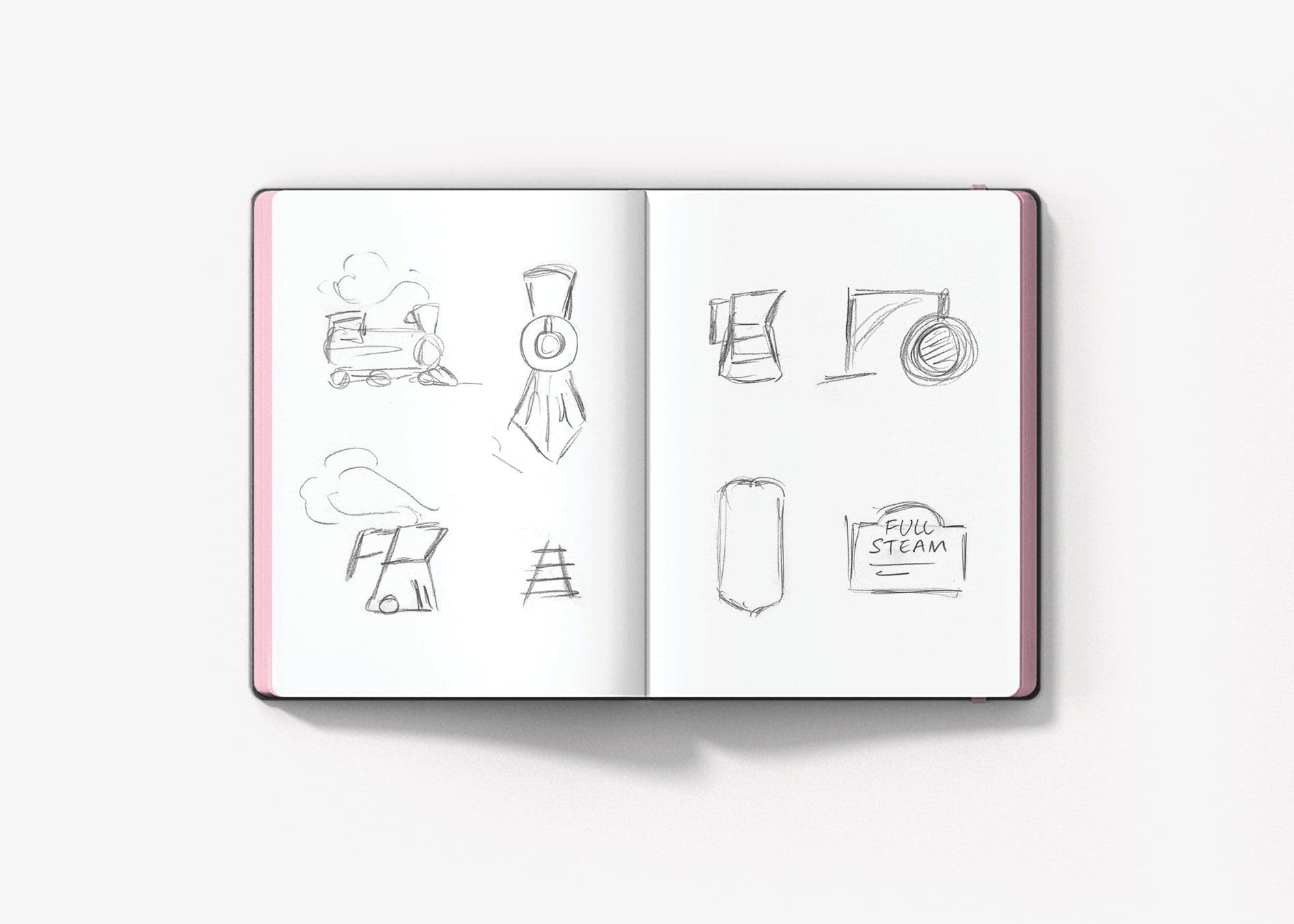 Process Blog Full Steam Logo Concepts