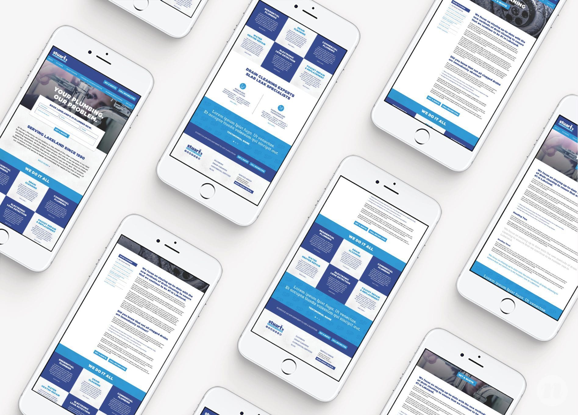 plumbing website design