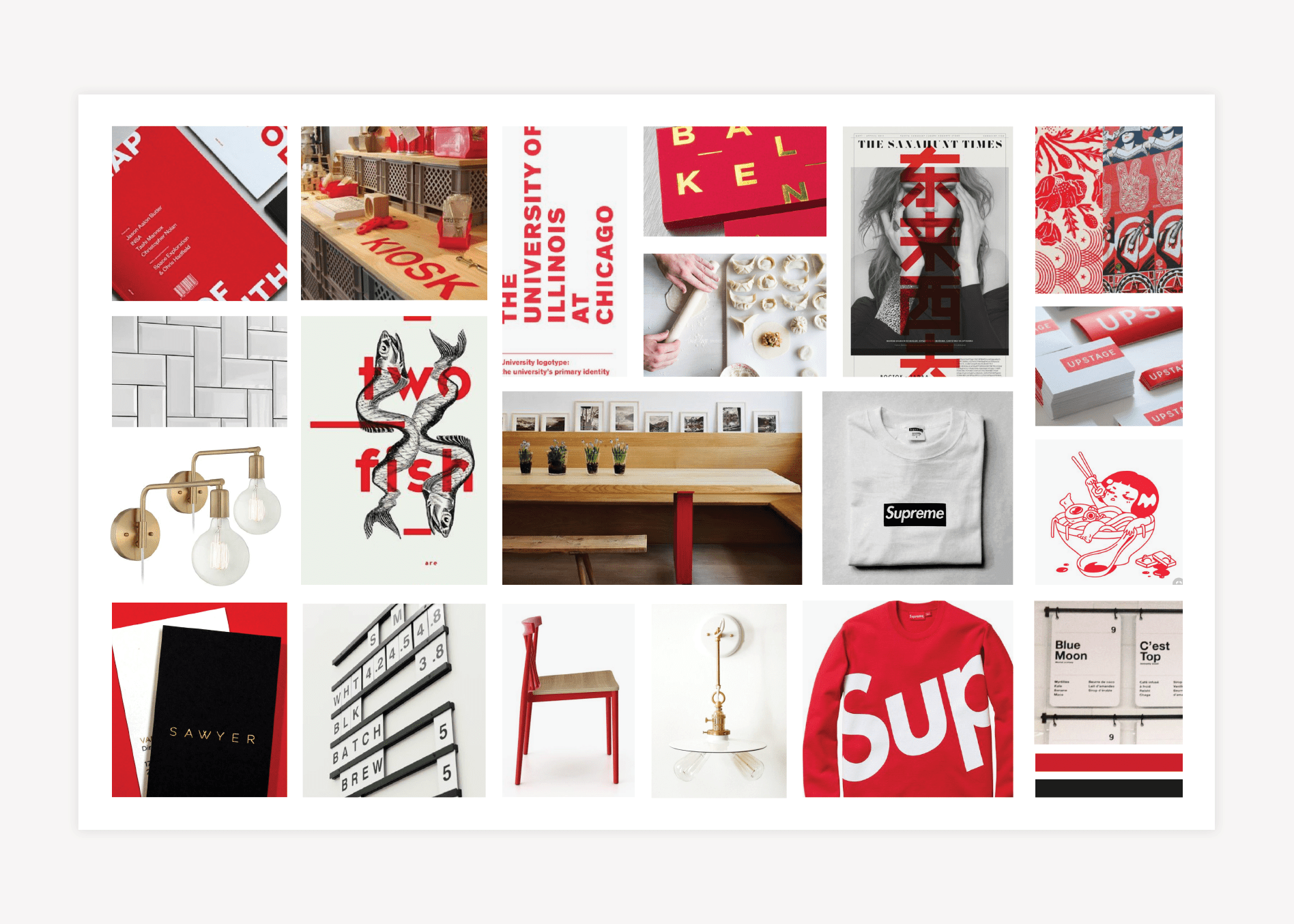 asian restaurant brand board design