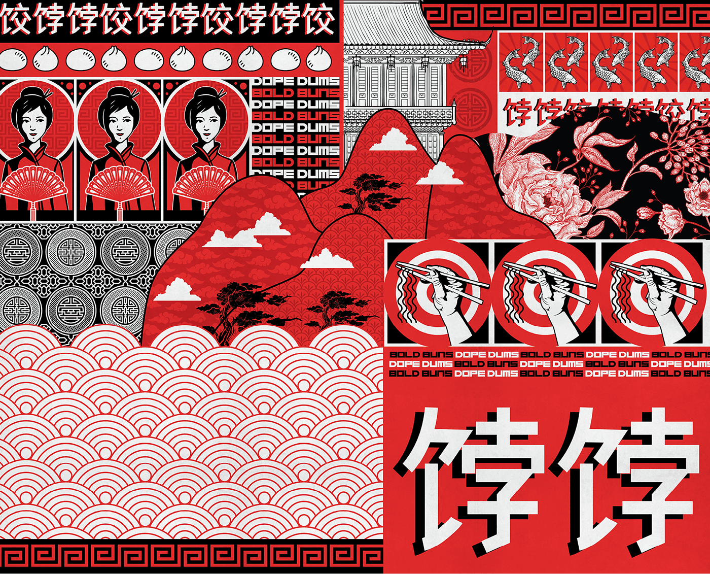 asian restaurant mural design