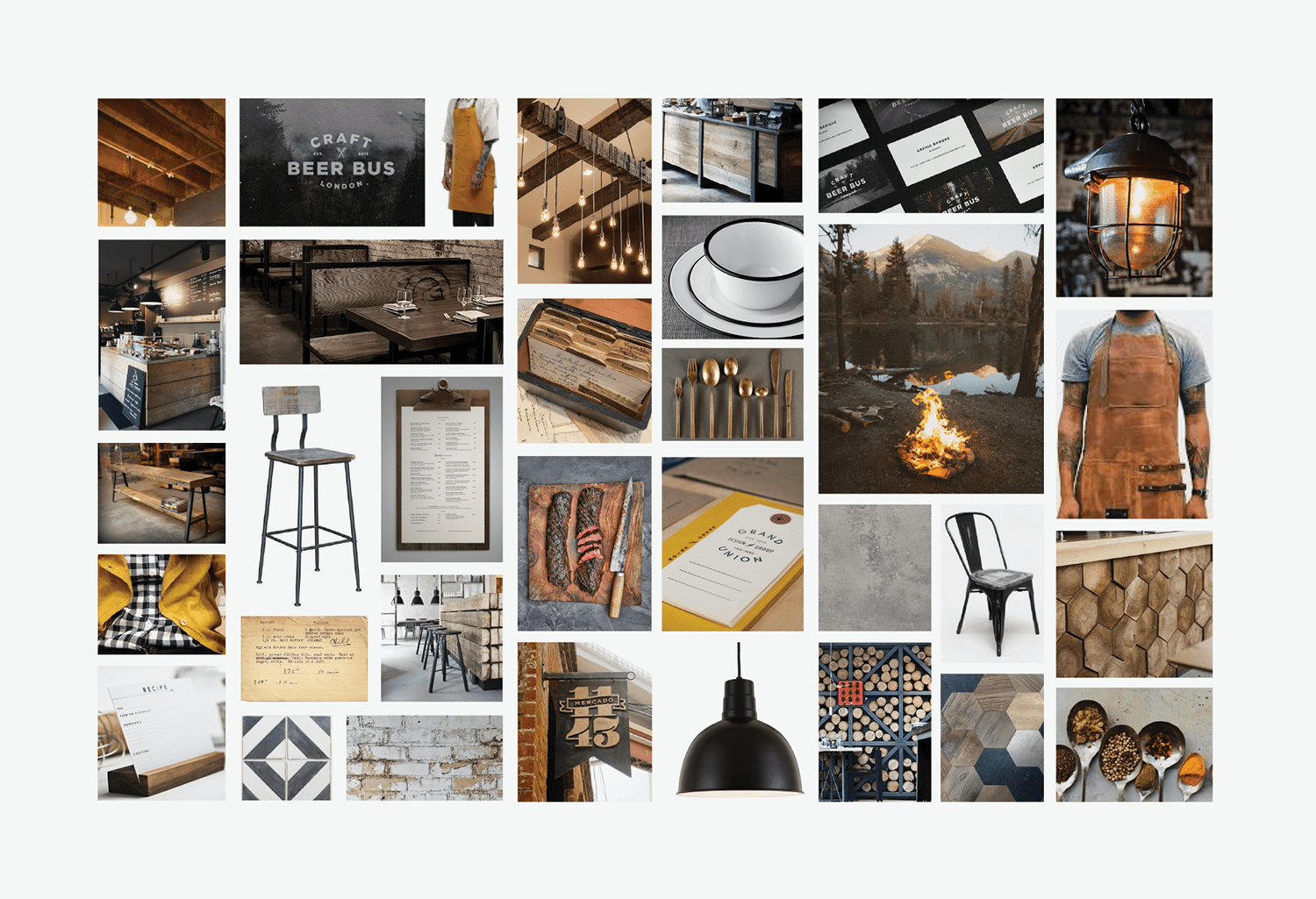 bbq restaurant brand board