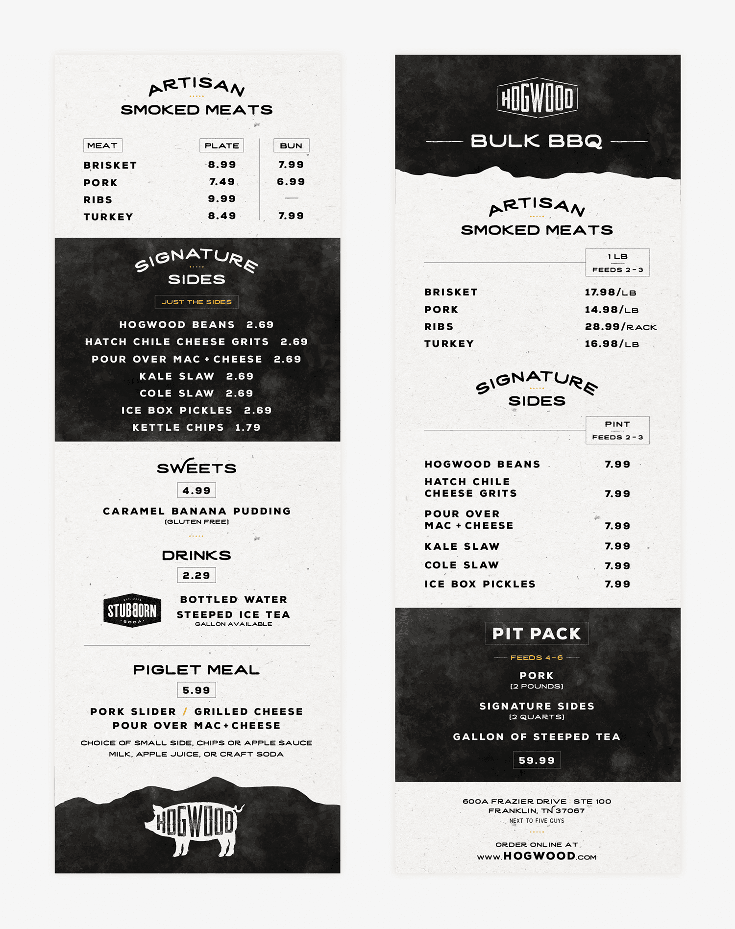 bbq restaurant menu design