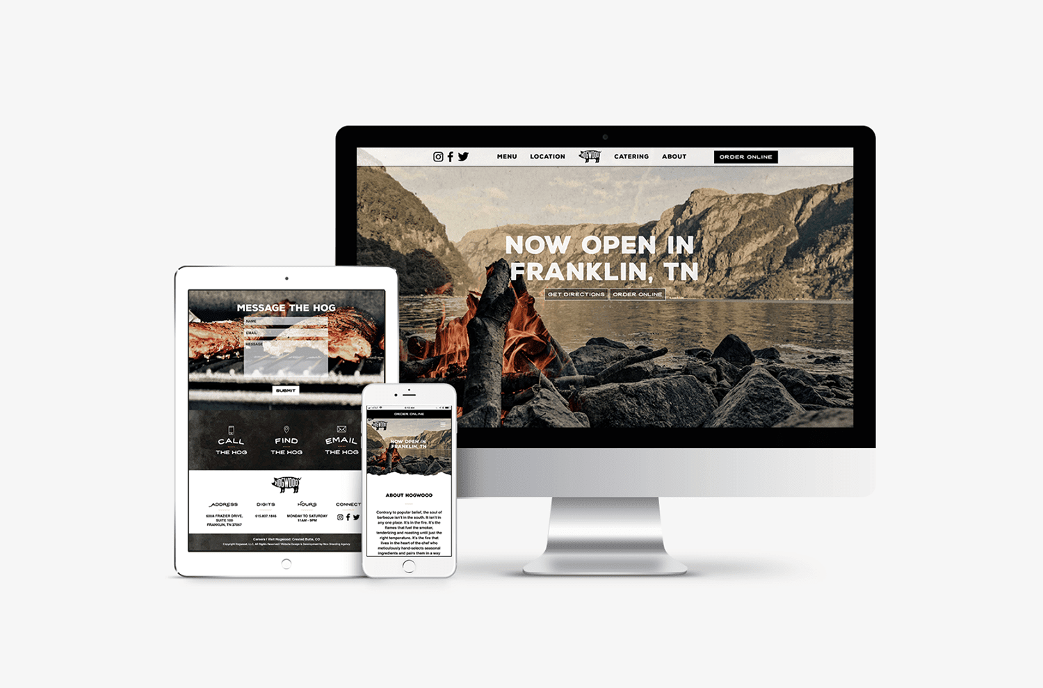 bbq restaurant responsive website design