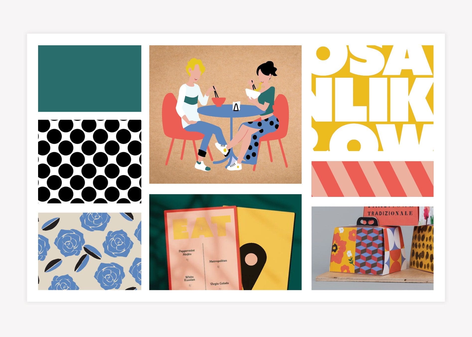 brand board meal delivery branding