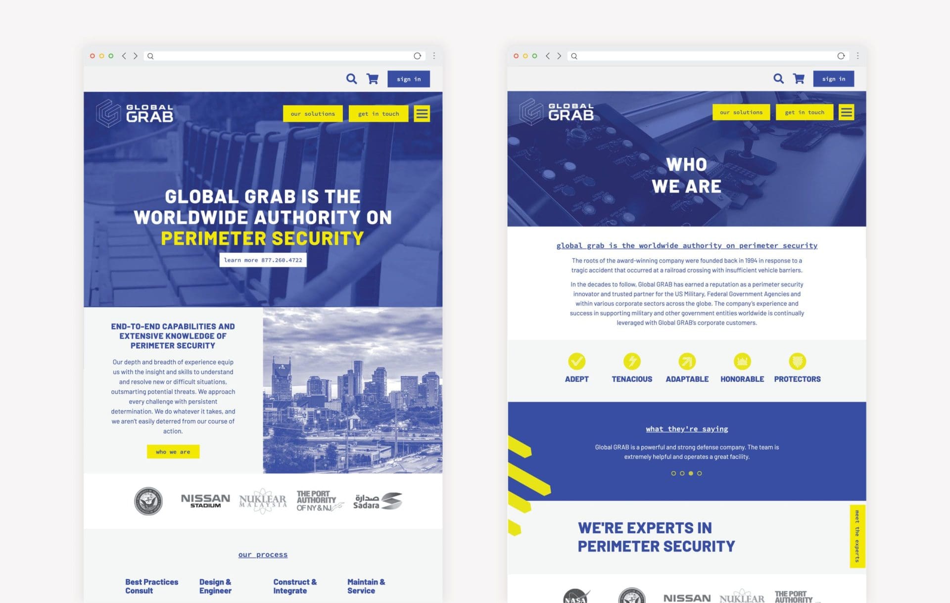 corporate business branded website