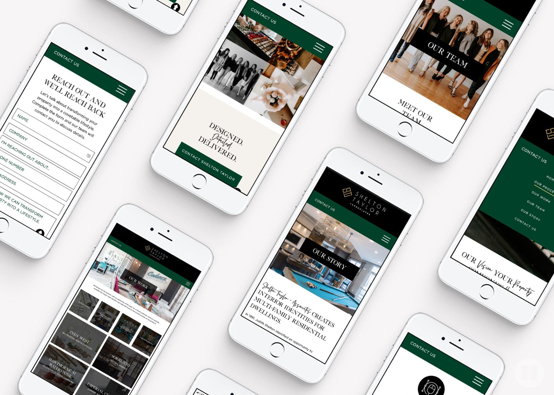 mobile view of Website Redesign for Shelton Taylor site done by Nice Branding Agency in Nashville, TN