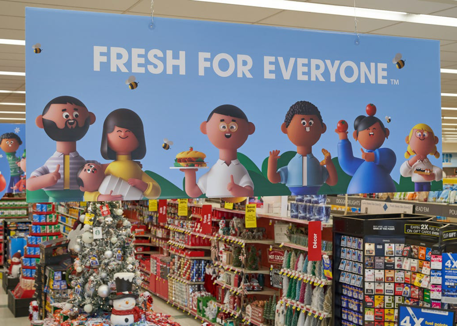 kroger rebrand interior signage