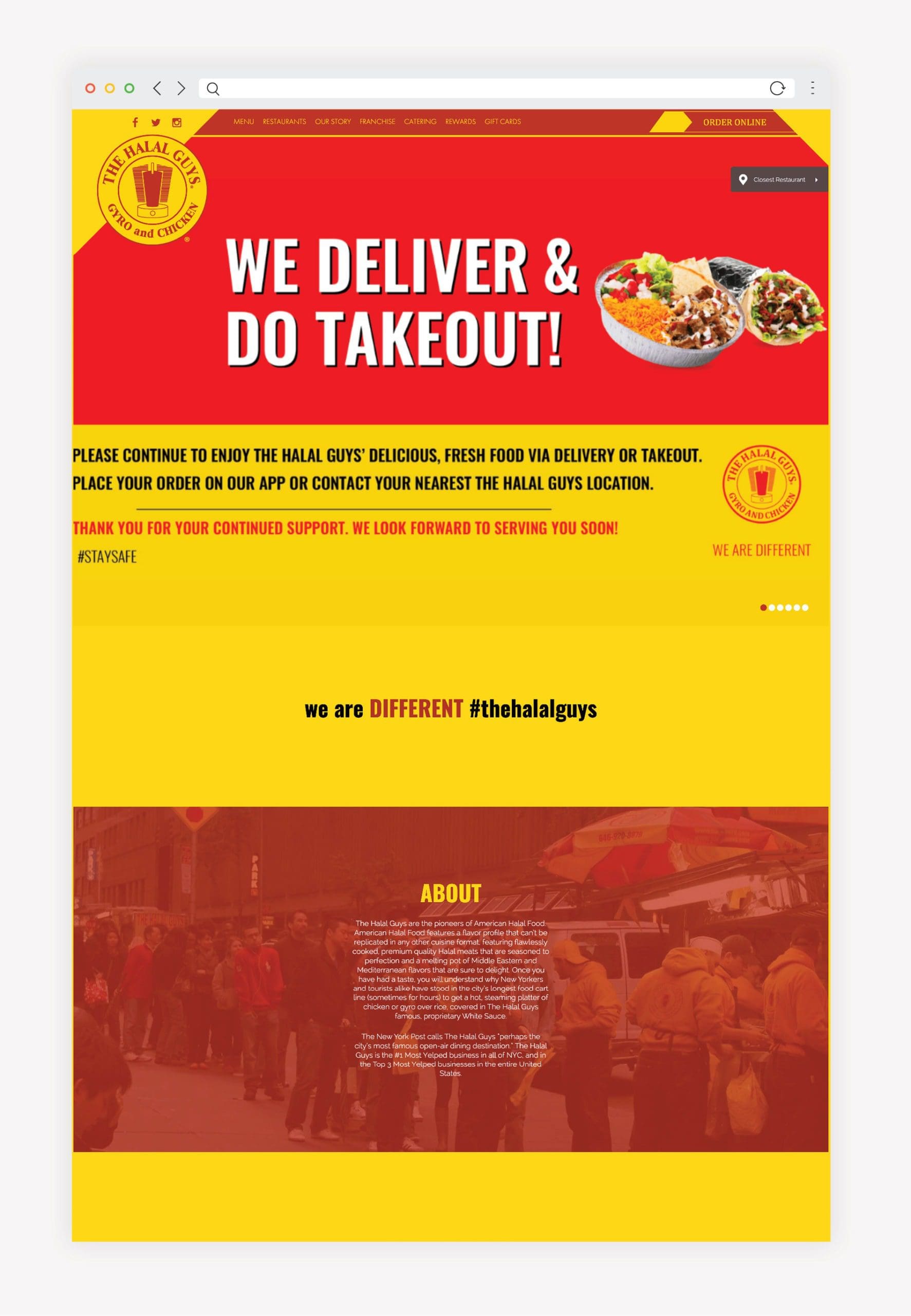 the halal guys website design