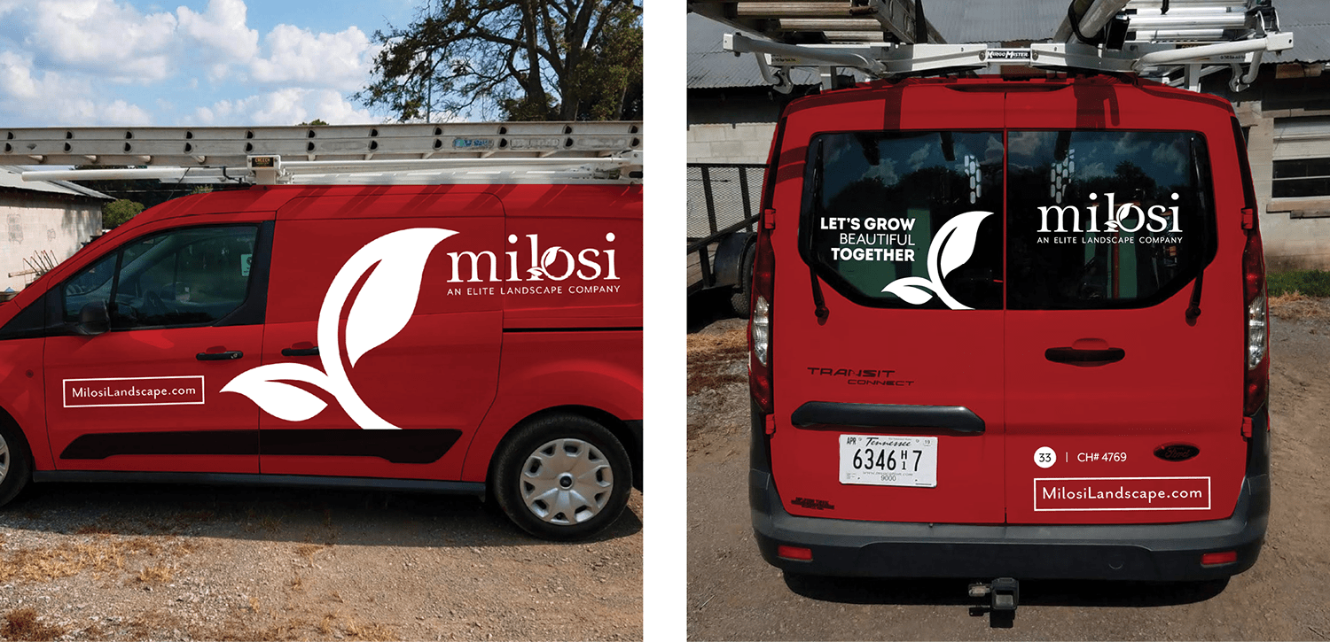 landscaping van wrap graphic design