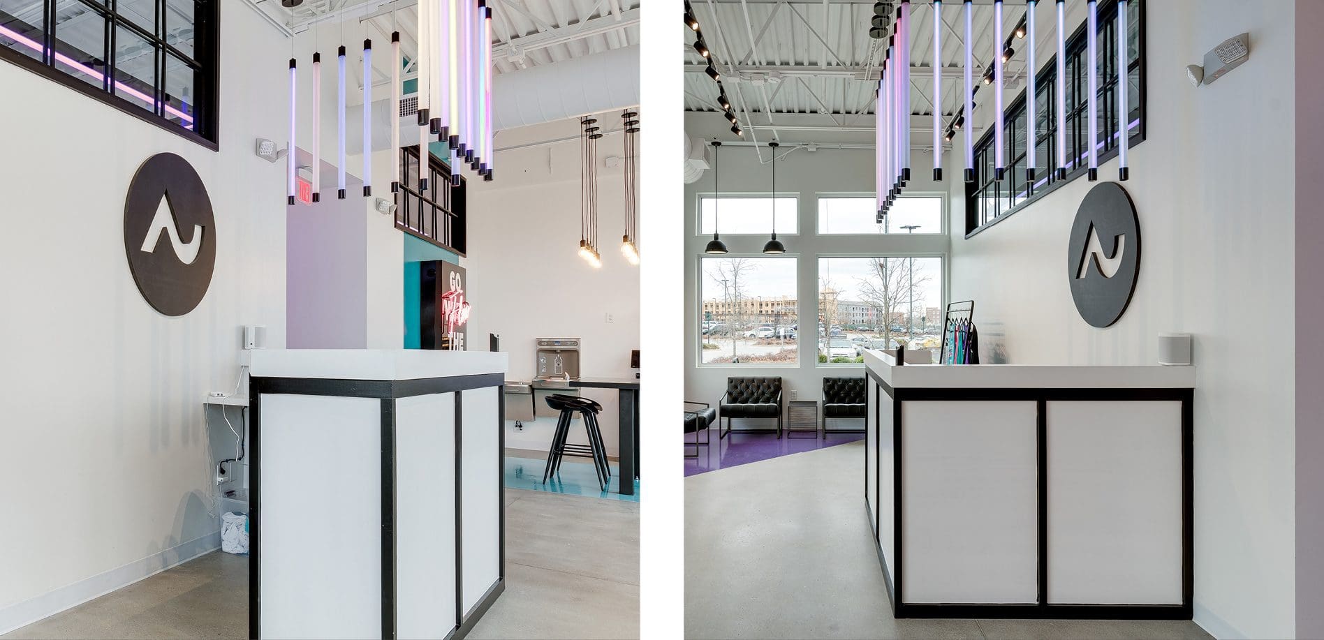 neon yoga studio branding