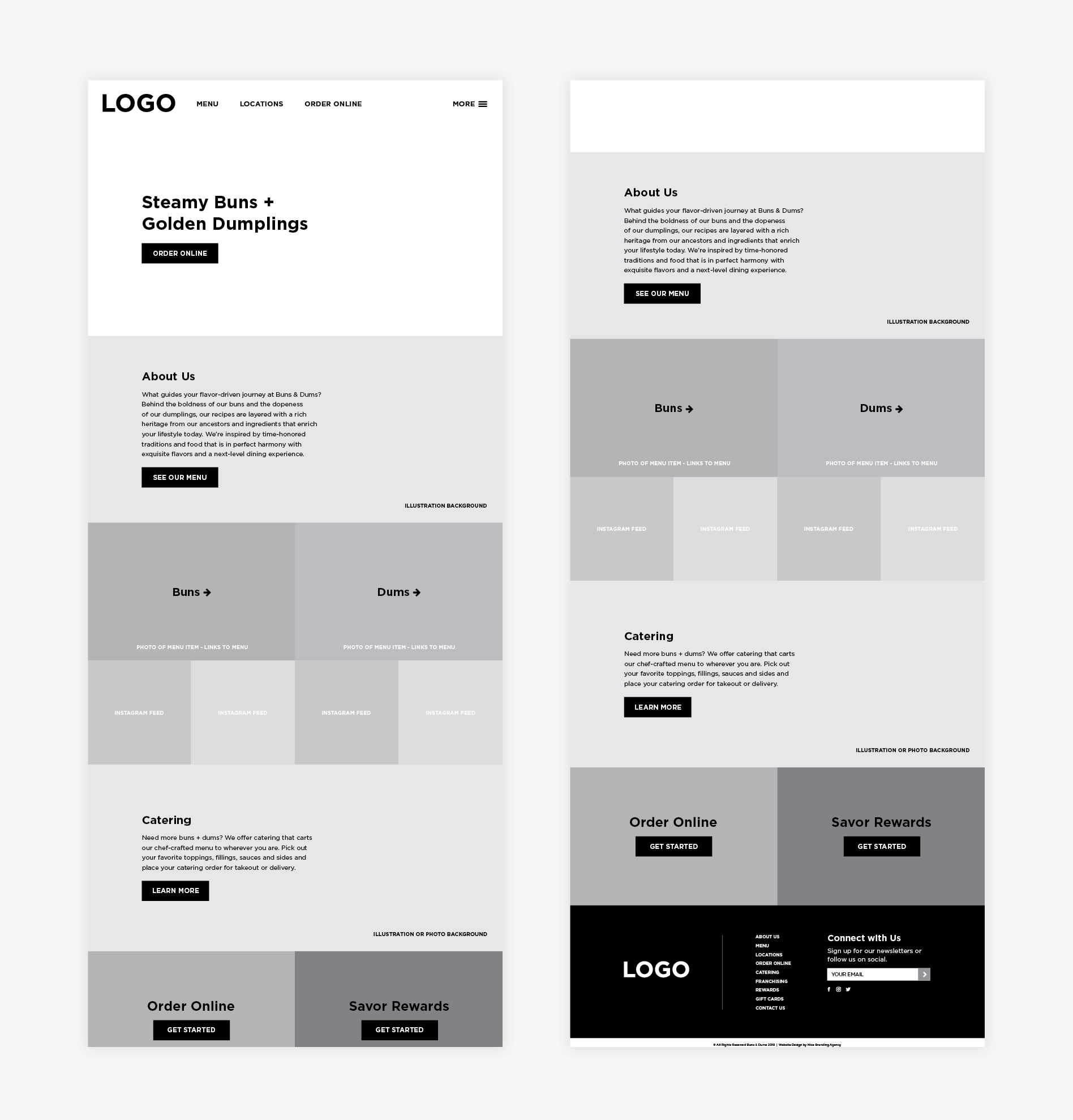 restaurant wireframe graphic design