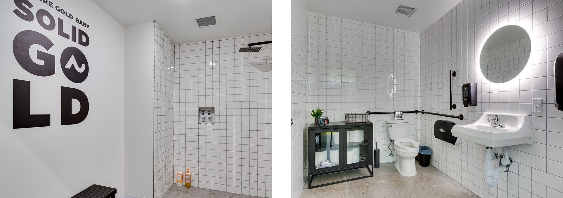 yoga studio bathroom design