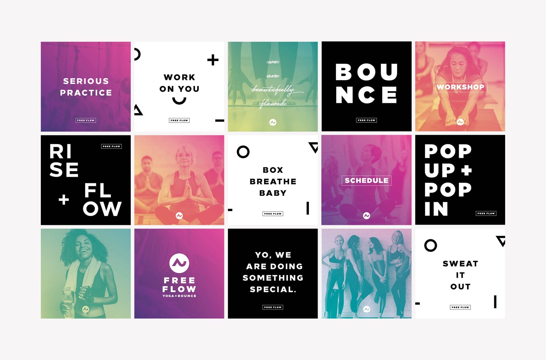 yoga studio social media design