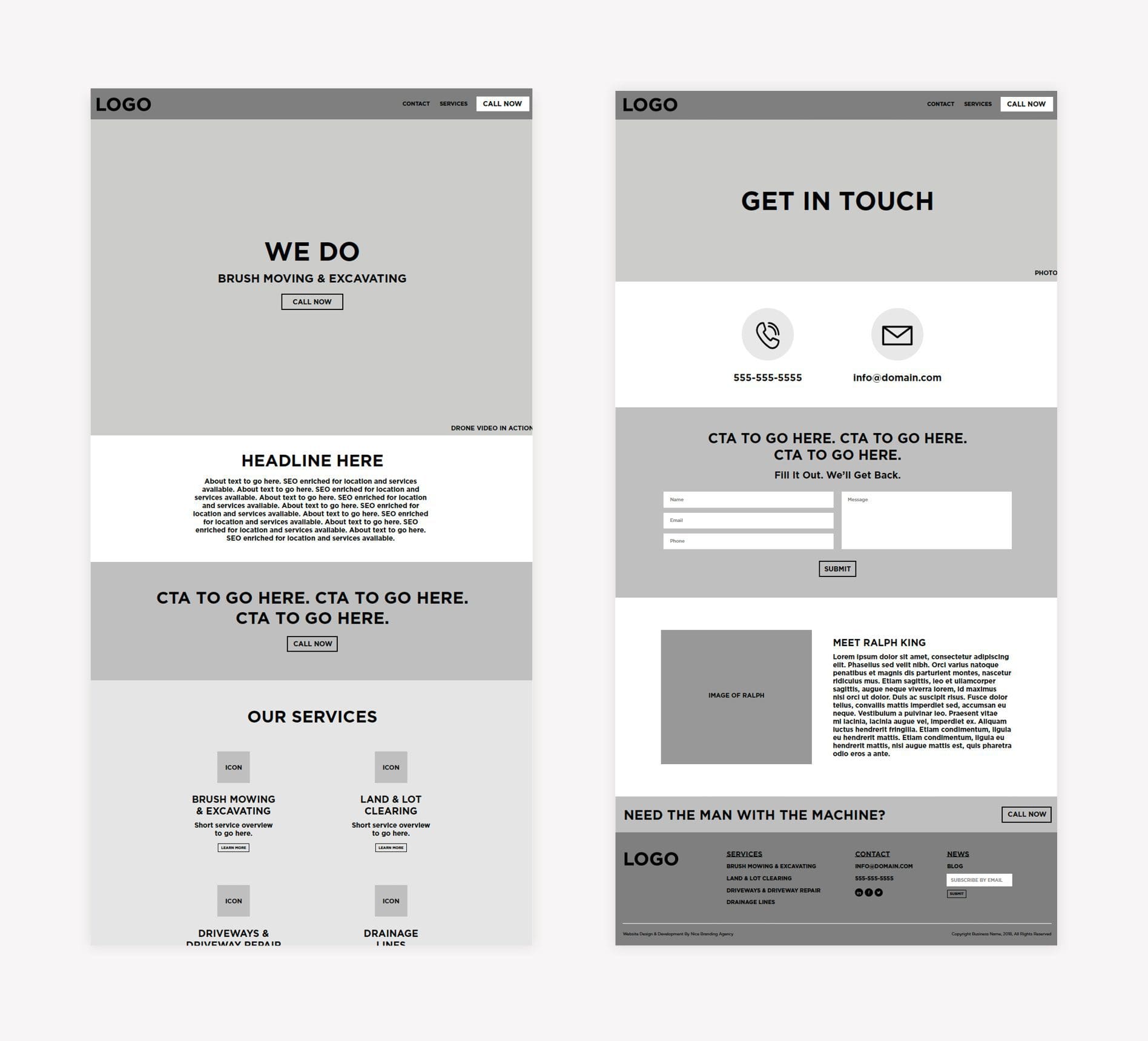 construction website development