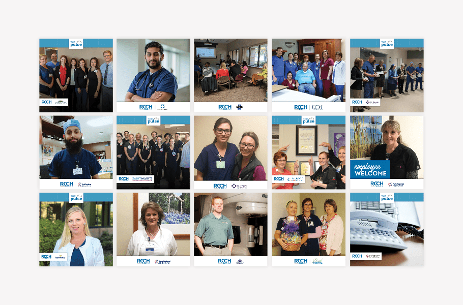 healthcare company social media design