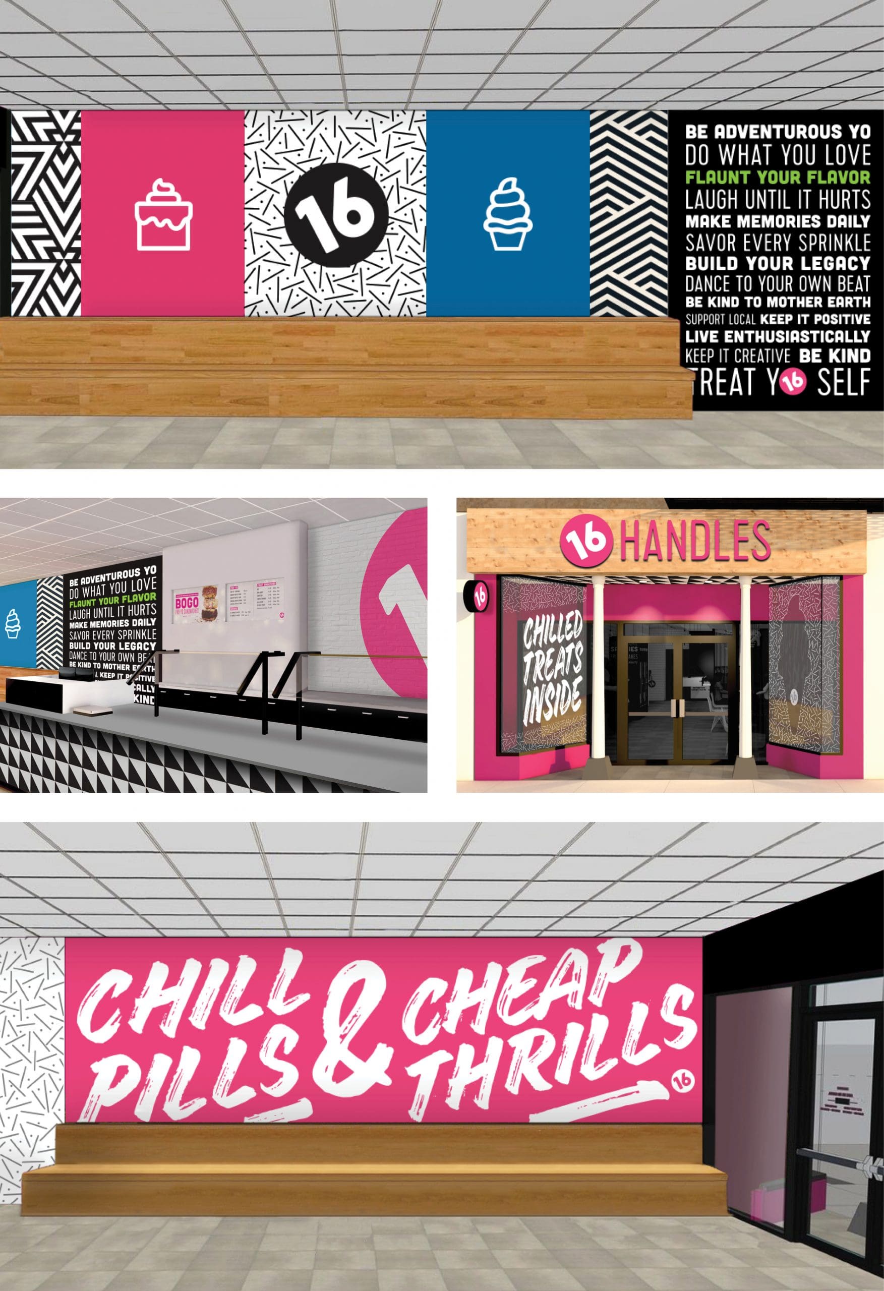 16 Handles Restaurant Rebrand