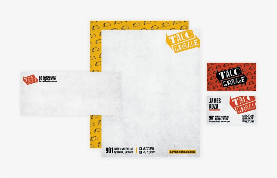 taco restaurant stationery