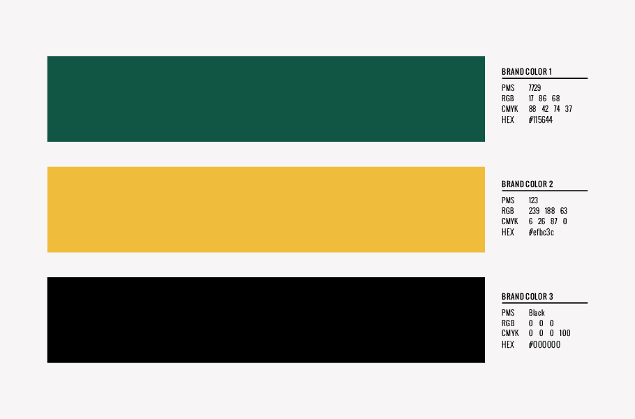Rosewood Farms - Brand colors