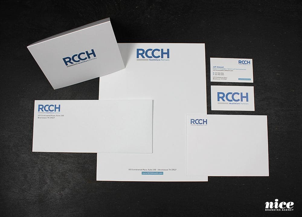 healthcare company stationery design