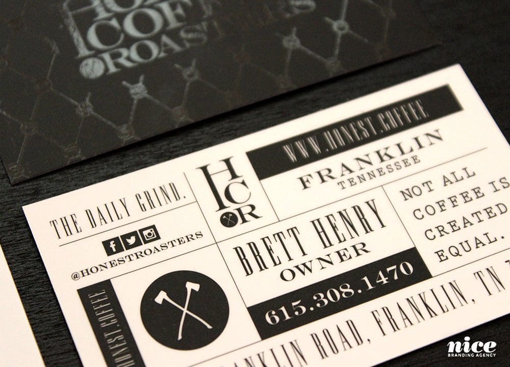 coffee shop business card