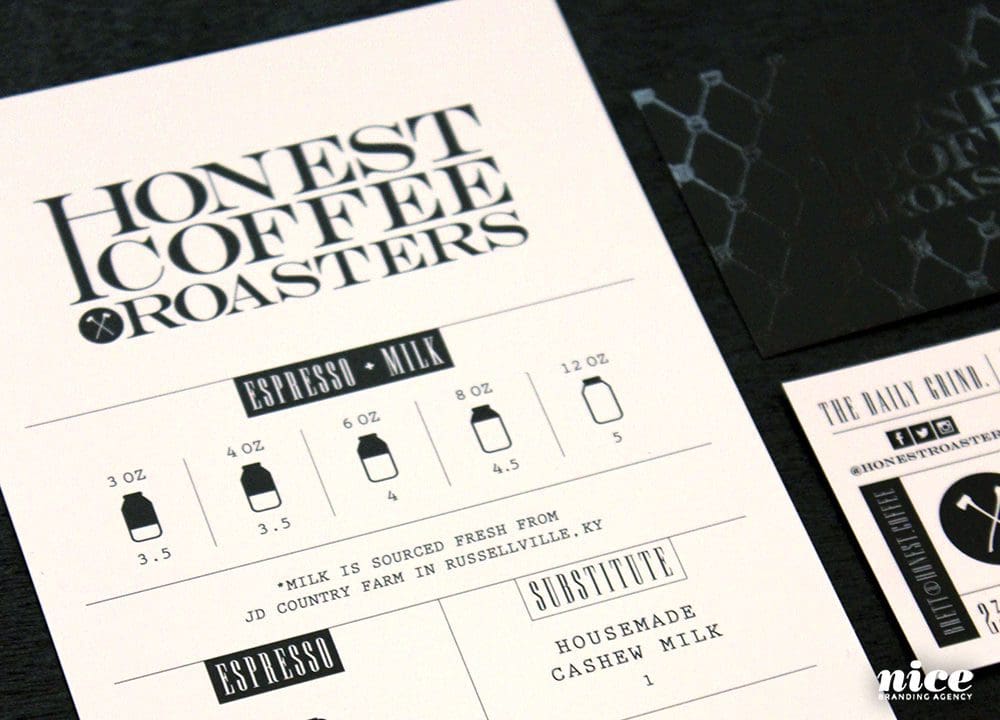 coffee shop menu design