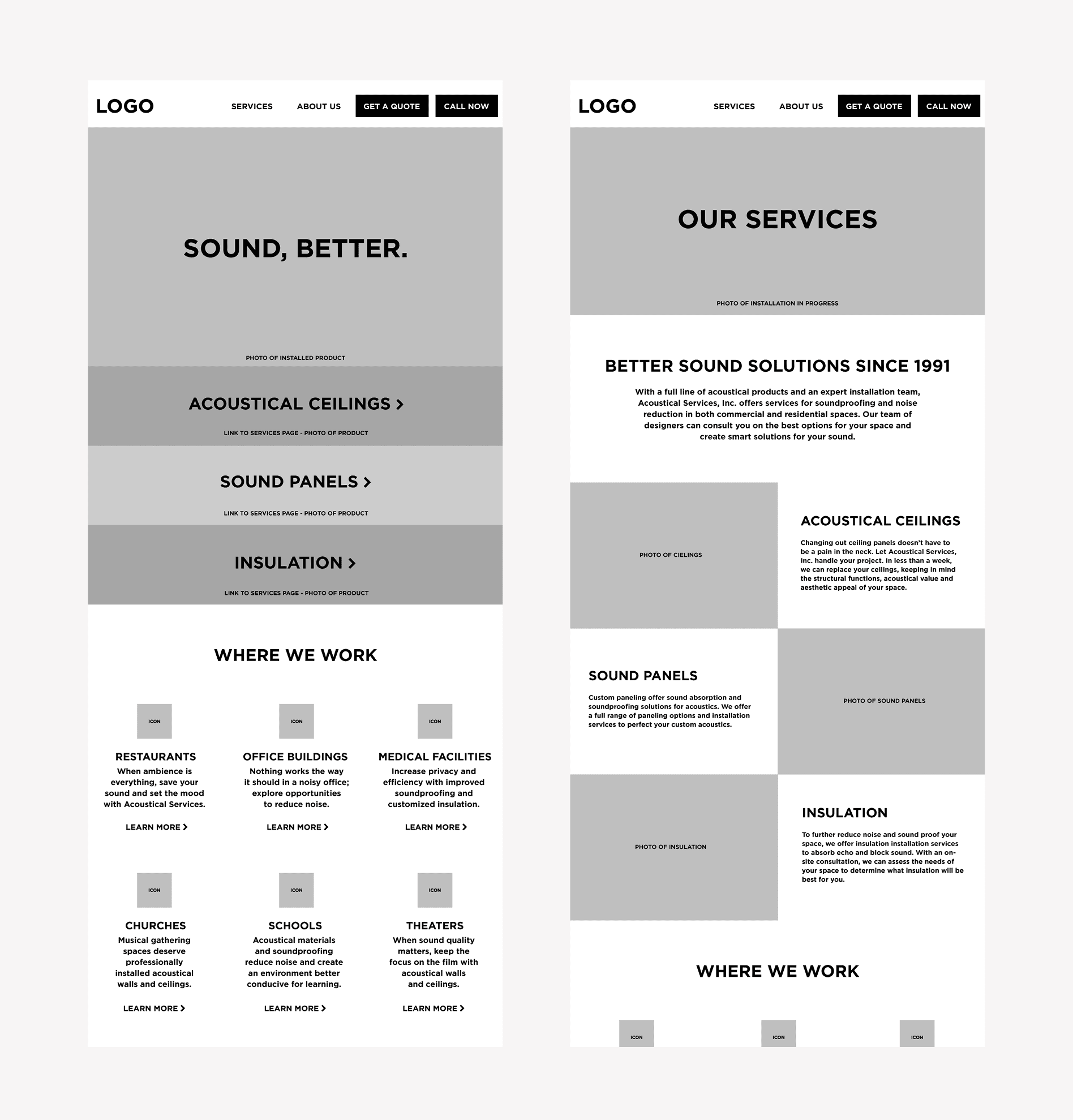 corporate wireframe development