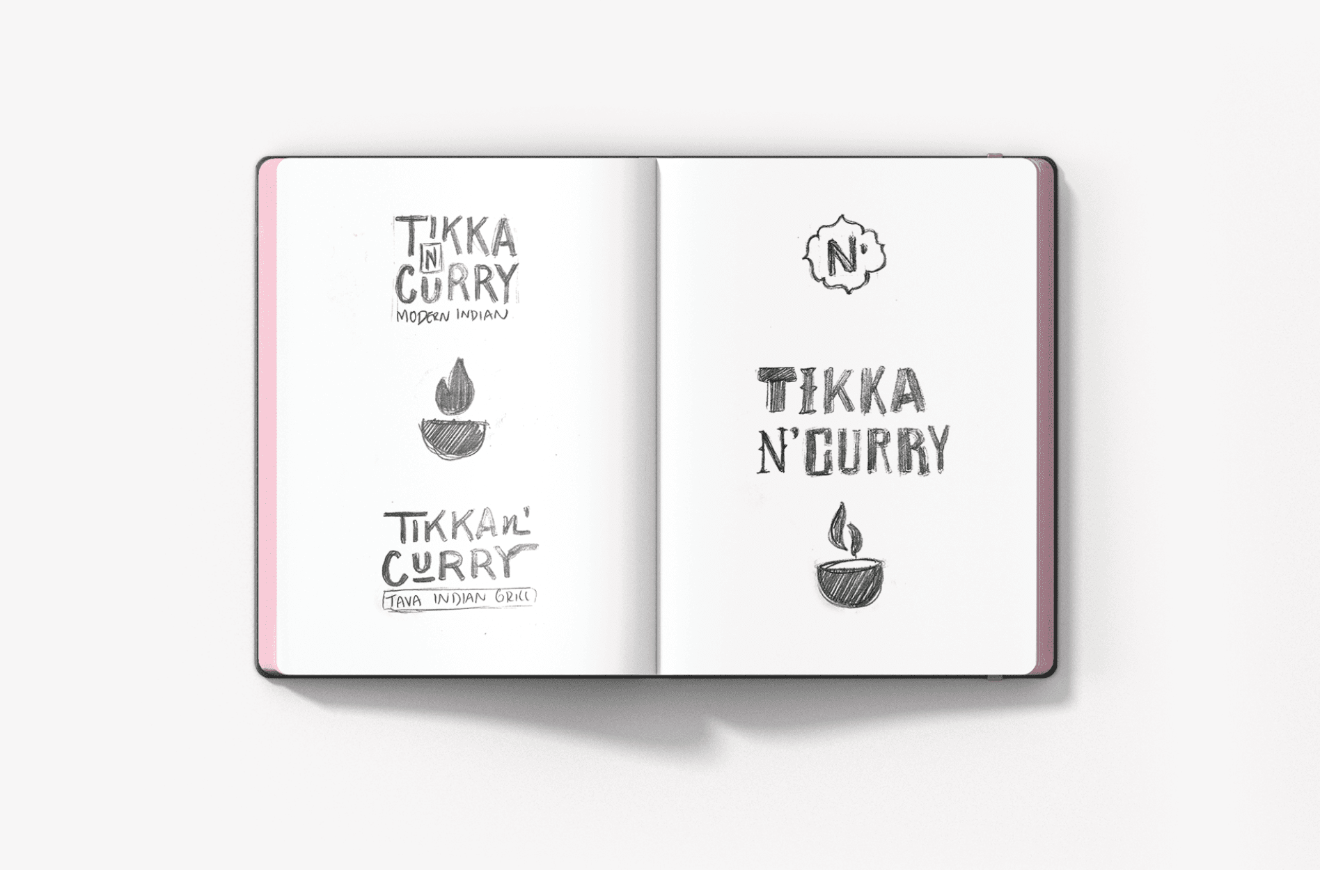 ethnic restaurant logo sketches
