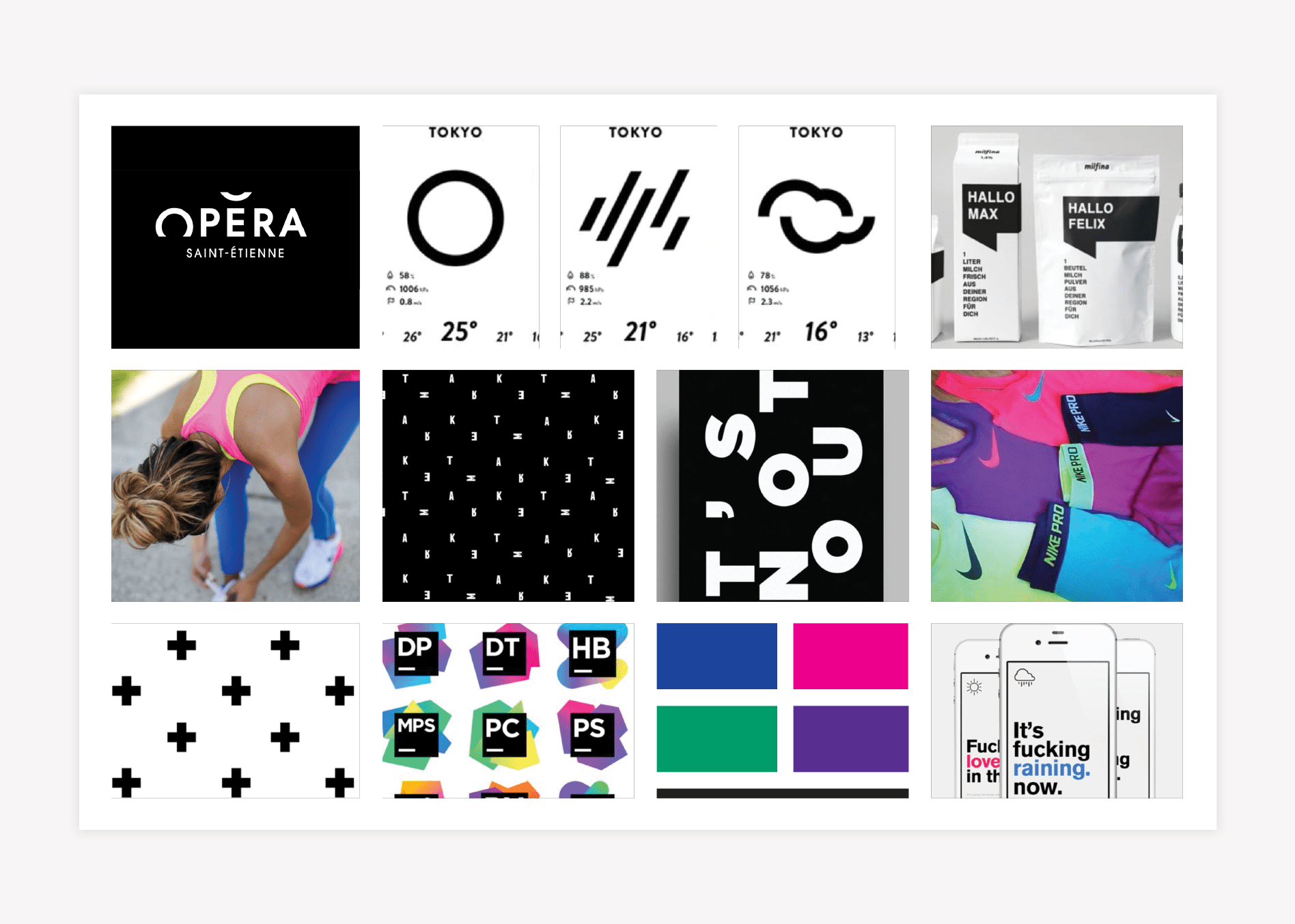 fitness brand board graphic design