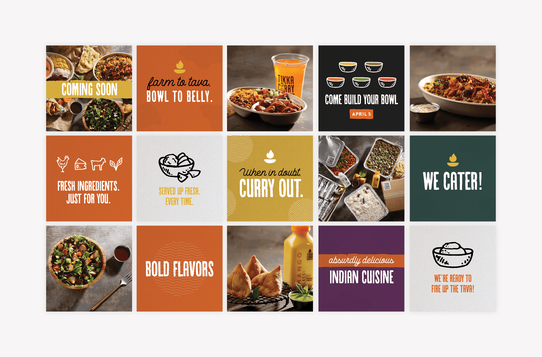 indian restaurant social media design