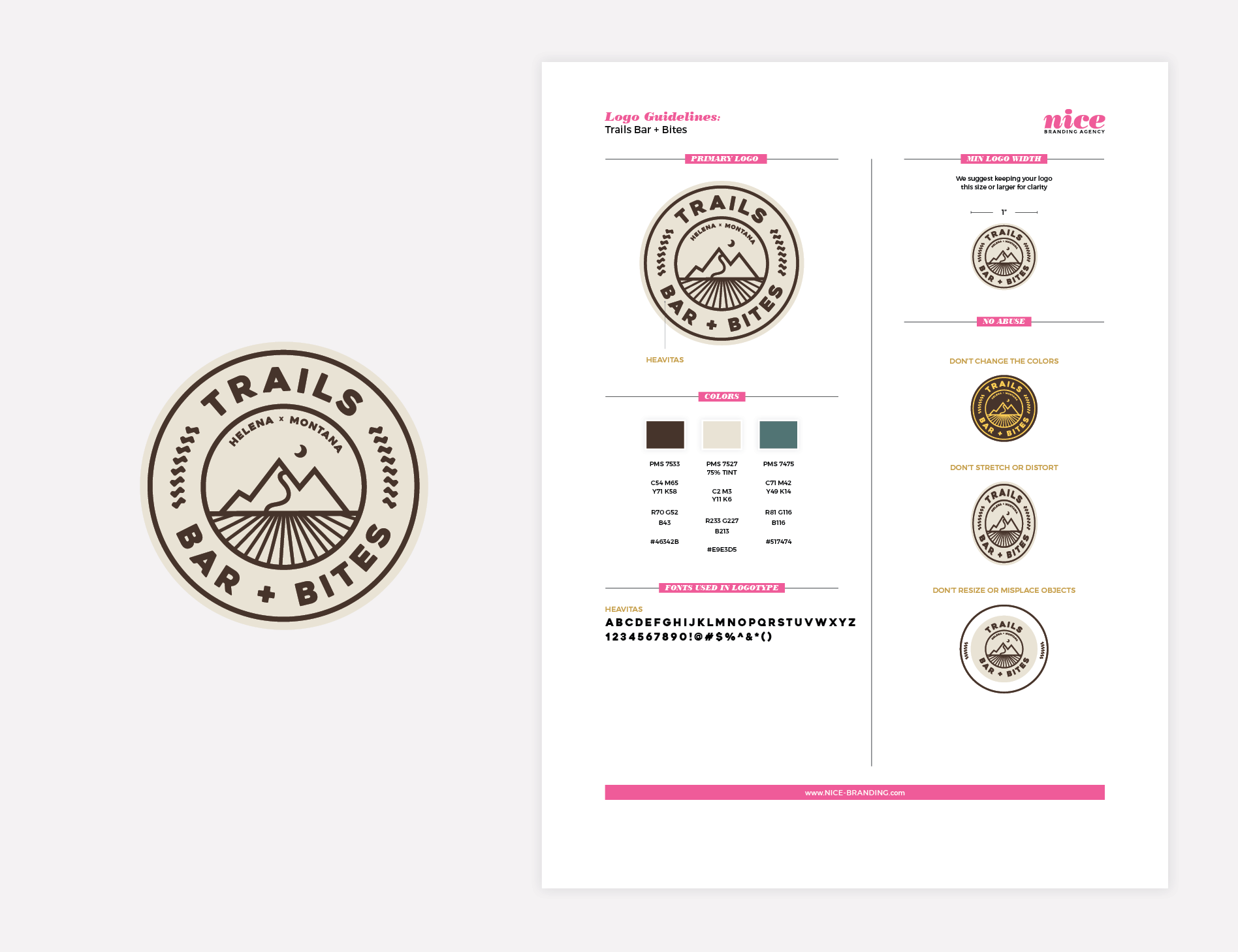restaurant bar logo guideline sheet