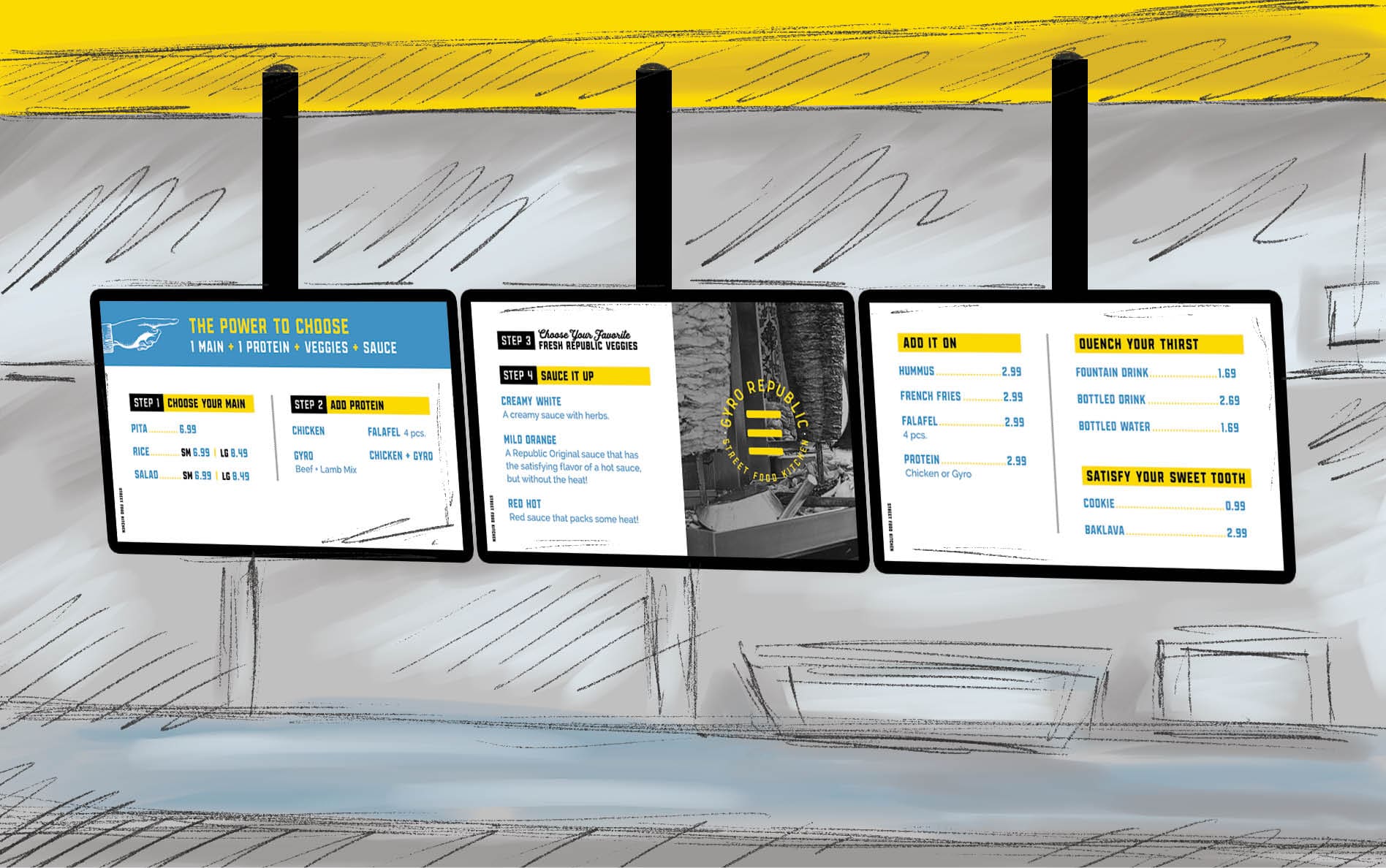 restaurant menu board design