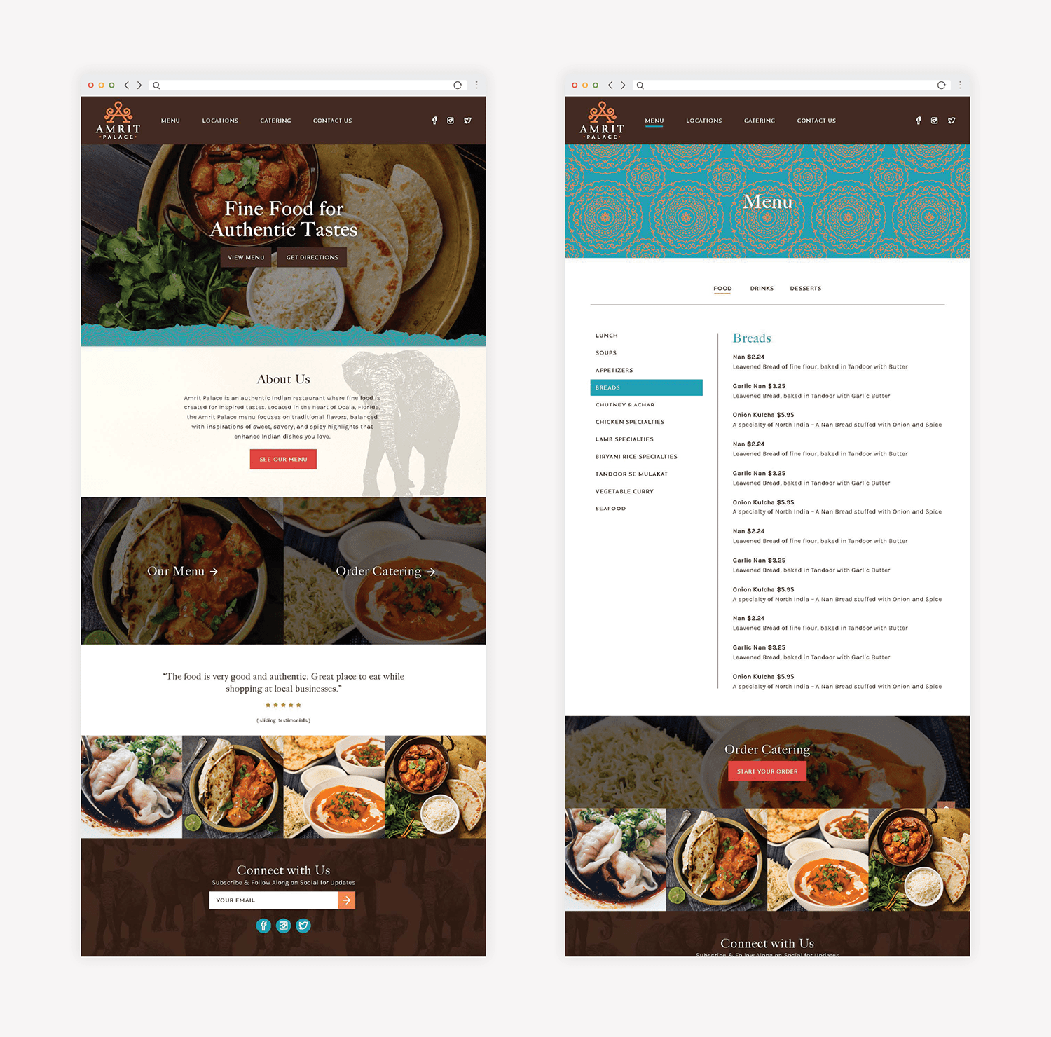 restaurant website development