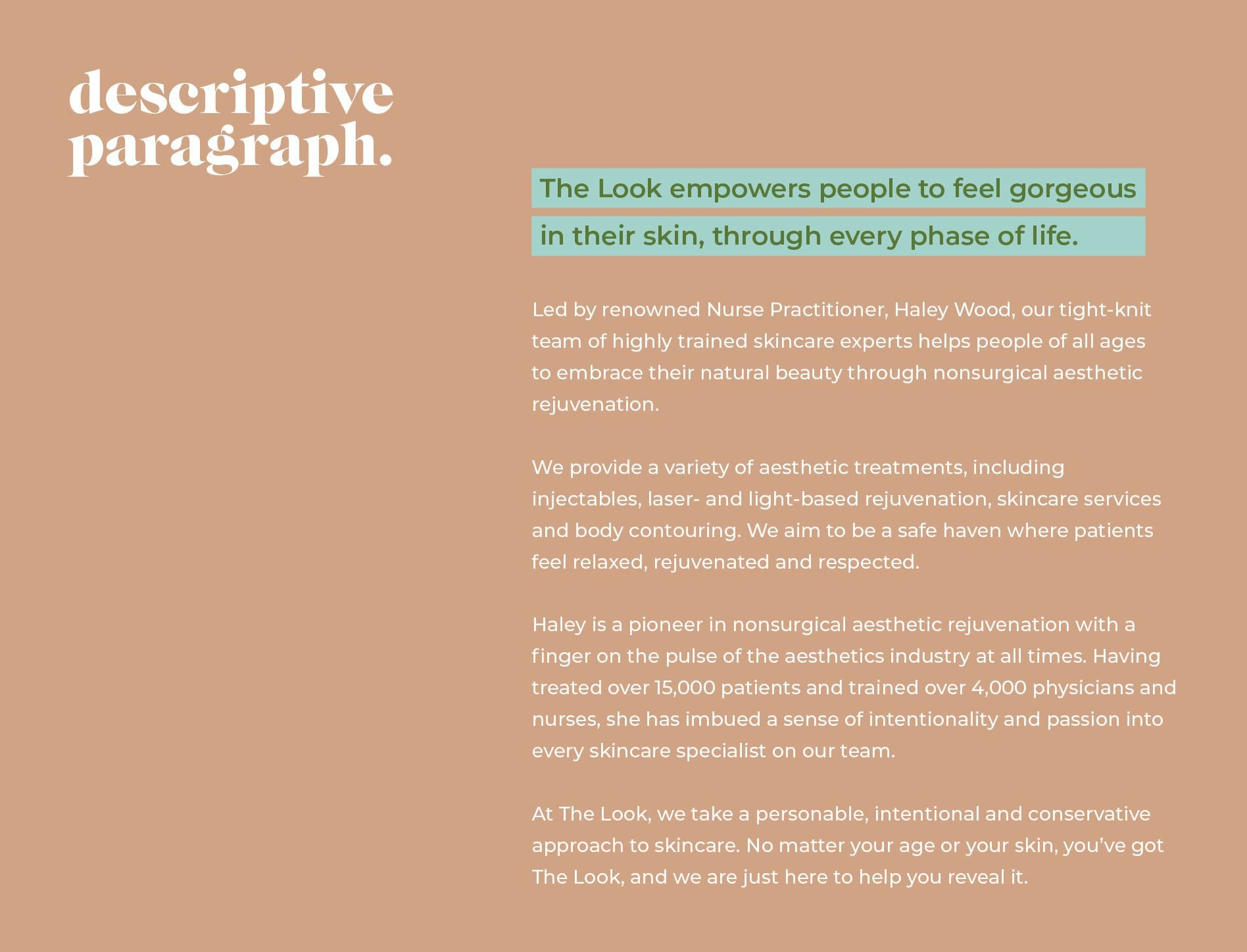 Branding descriptive paragraphs from a Nashville branding agency